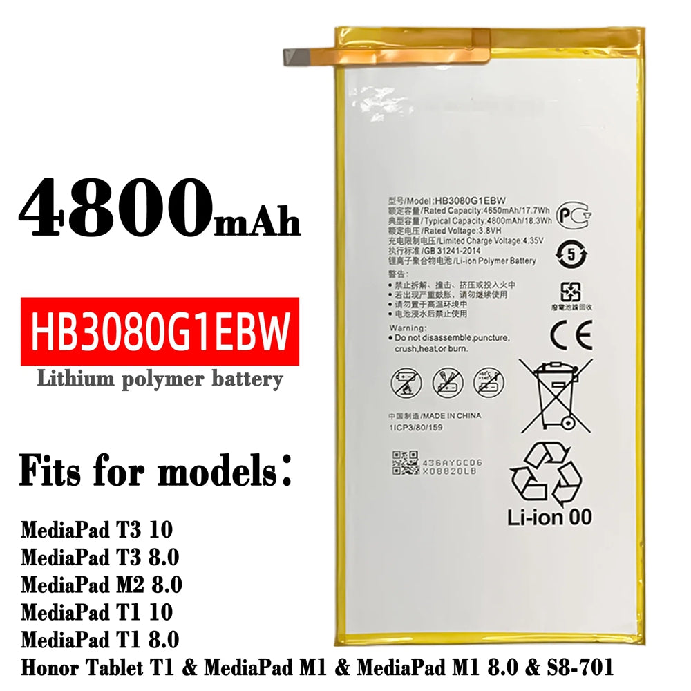 Batterie de remplacement pour Huawei MediaPad T3 10 (9,6 Batterie de remplacement pour Huawei MediaPad T3 10 (9,6